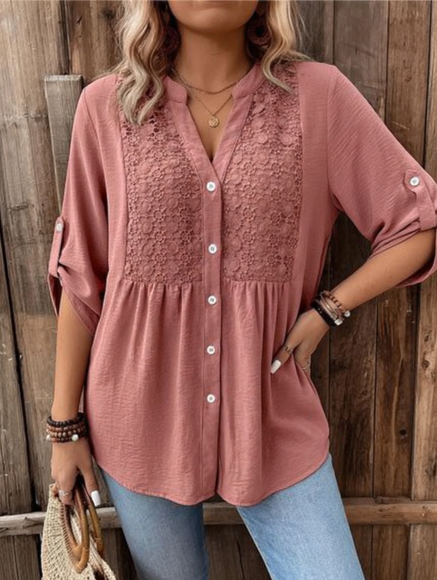 Louvine | Blouse élégante en matériau haut de gamme