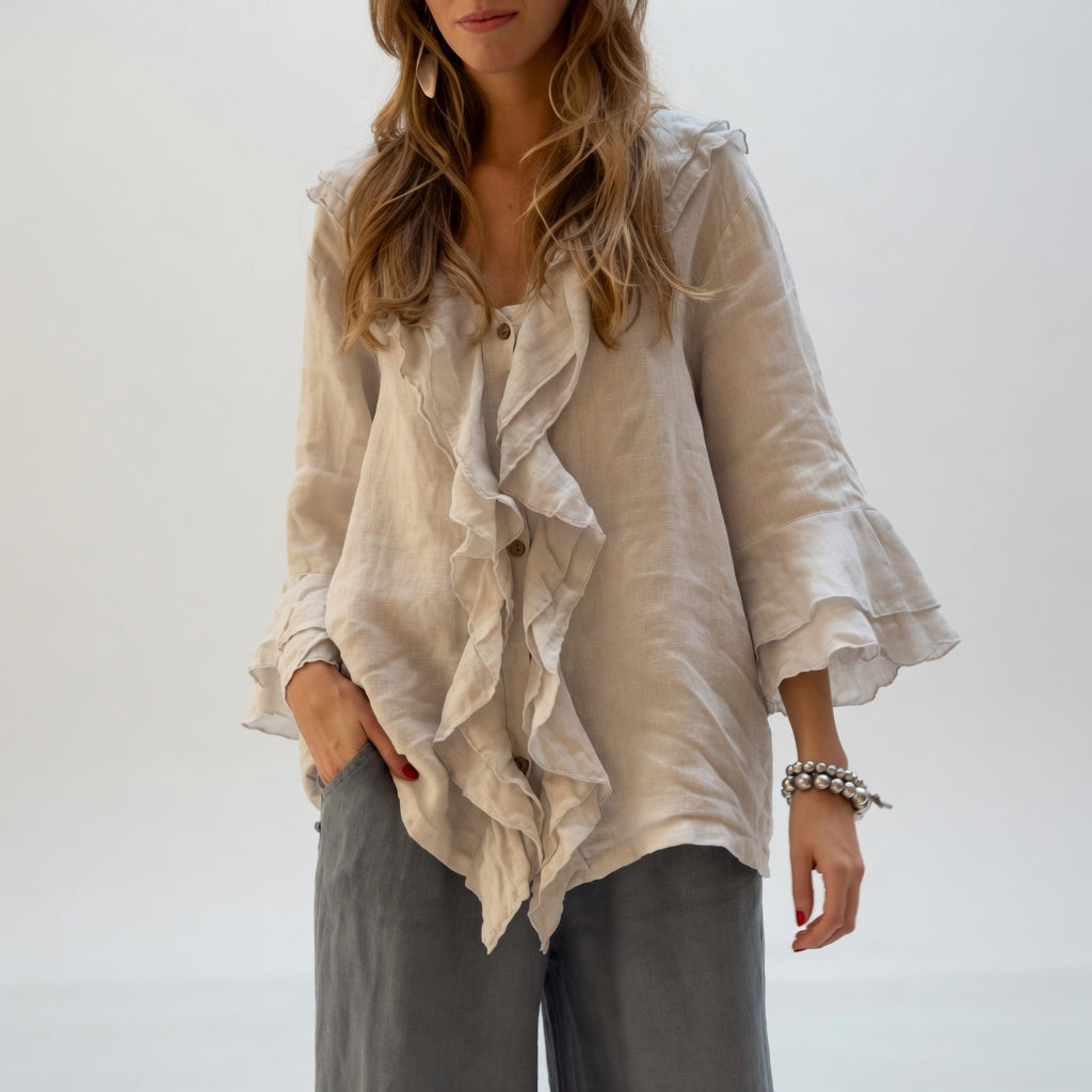 Louvine | Blouse fluide col volant