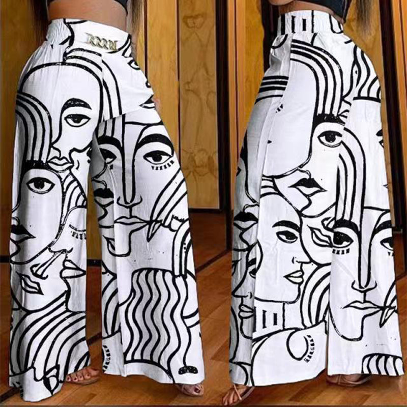 Louvine | Pantalon large taille haute